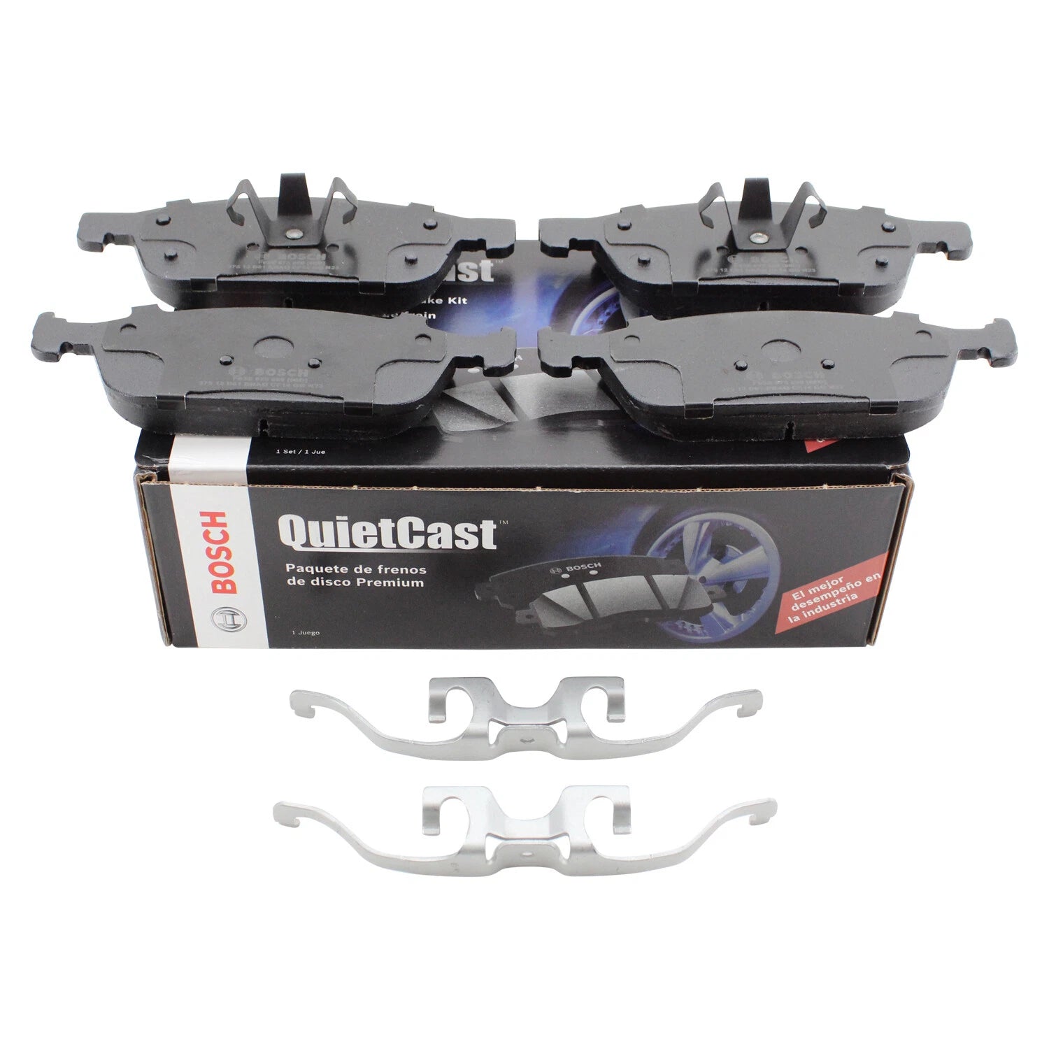 Bosch QuietCast Front Ceramic Slotted Brake Pads for Ford Escape Transit Connect (2013–2021)