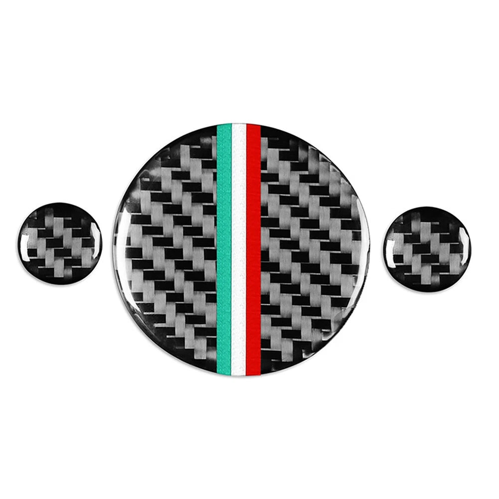 Carbon Black Center Console Multimedia Knob Cover Trim for Alfa Romeo Giulia (2020–2021)
