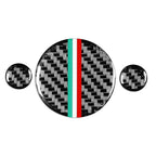 Carbon Black Center Console Multimedia Knob Cover Trim for Alfa Romeo Giulia (2020–2021)