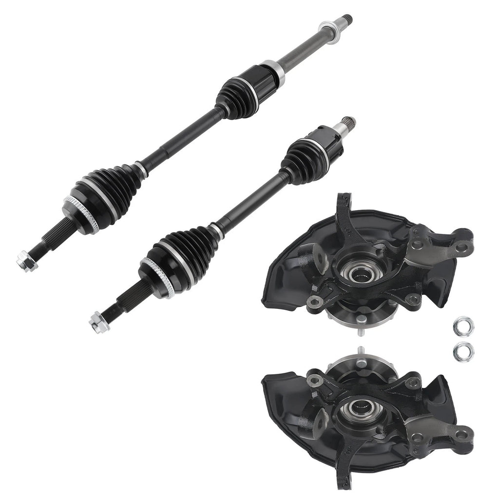 Front Steering Knuckles Wheel Hub Bearing CV Axles Kit for Toyota 698-425