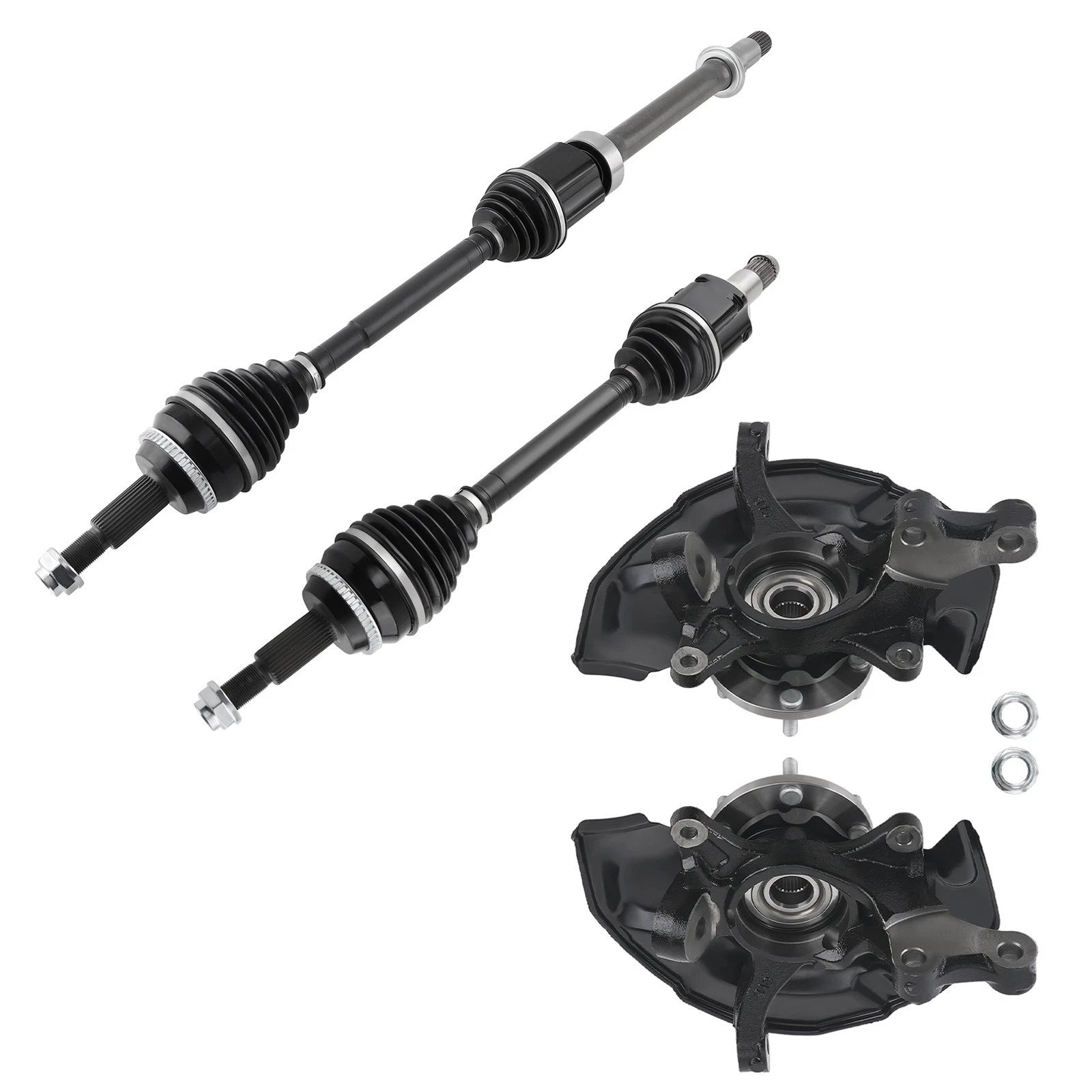Front Steering Knuckles Wheel Hub Bearing CV Axles Kit for Toyota 698-425