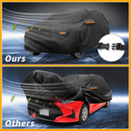 Waterproof Car Cover for Toyota Yaris (210D-PU, Black, All Weather)