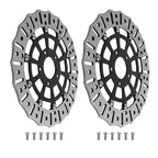 2X Black Front Rotor Disc for Harley-Davidson Road King (2008–2021) 299mm