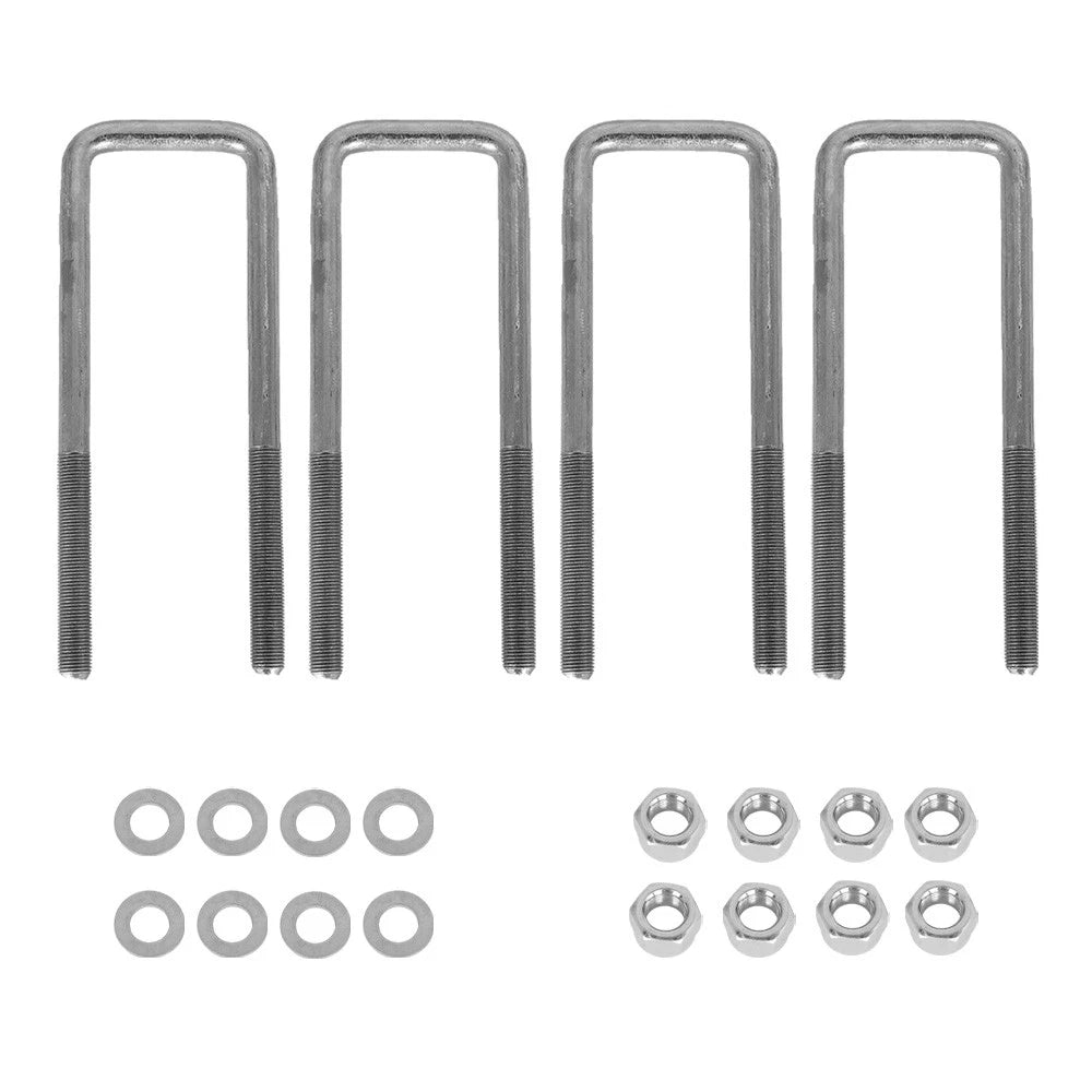 Set of 2 Extended Square U-Bolts for Chevy GMC 2.5" Leaf Springs (1988–2019)