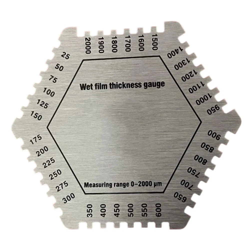 Hexagonal Wet Film Gauge for Accurate Measurement of Paint and Coatings