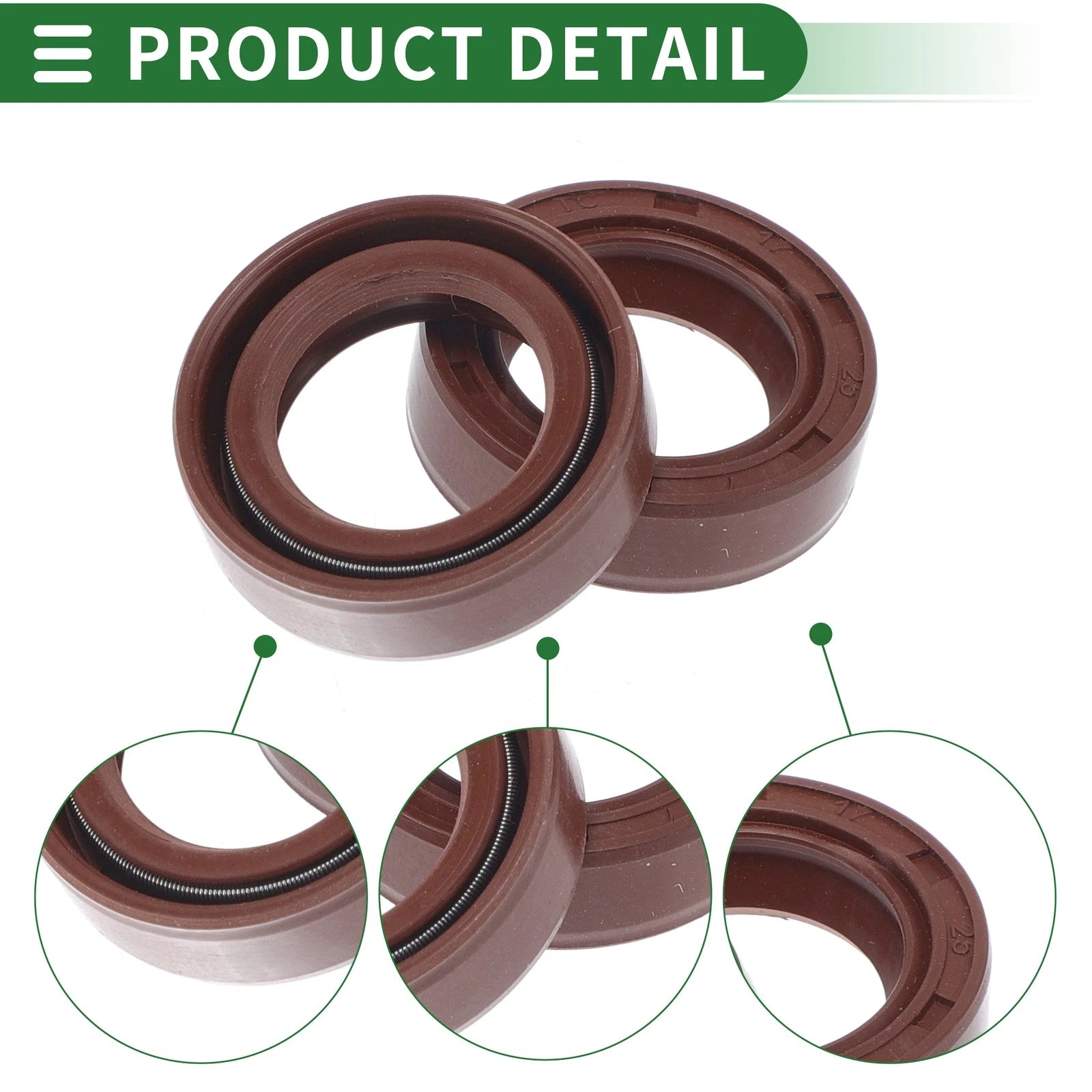 Set of 5 Oil Seal Rotary Shaft Seal FKM Rubber 17x25x7mm