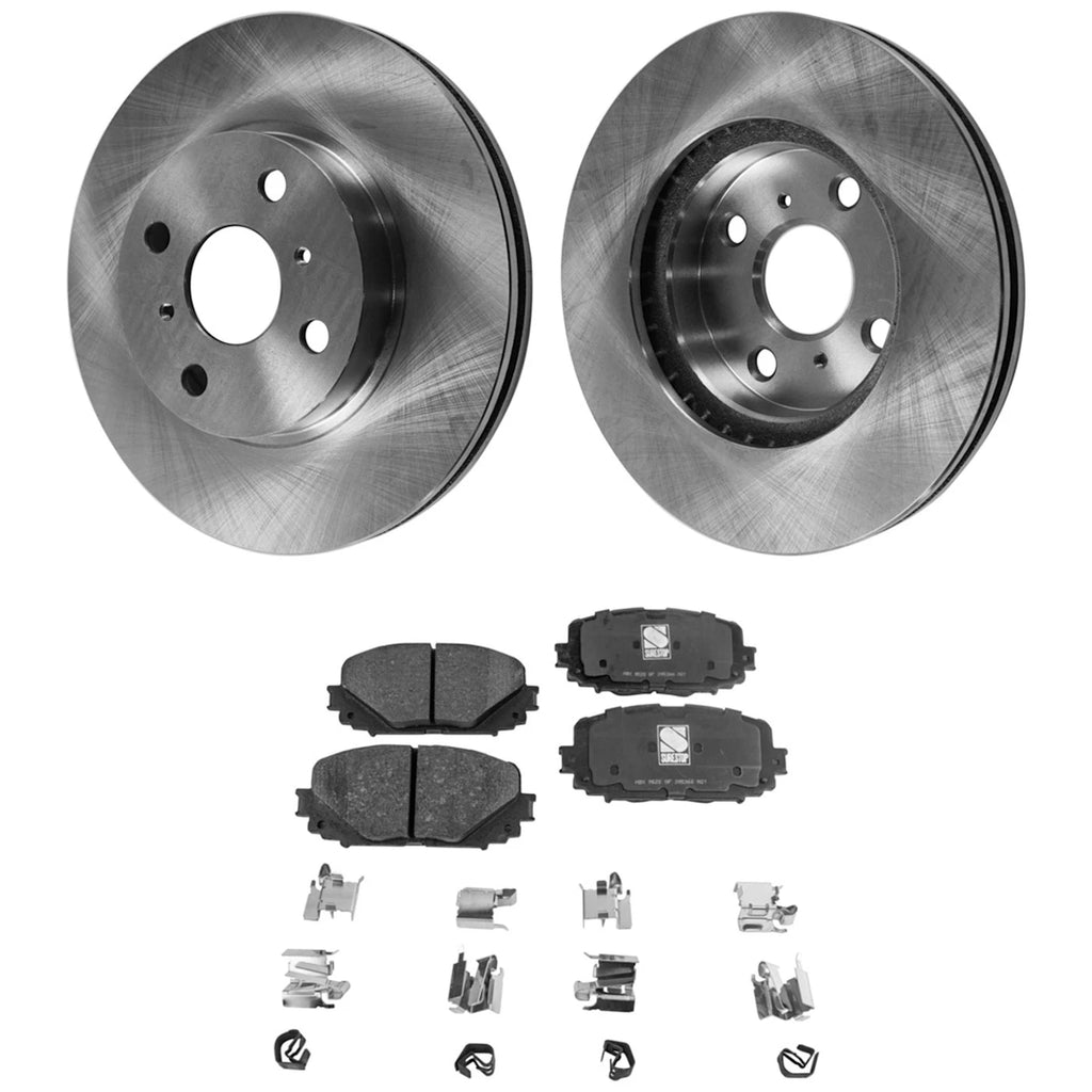 Front Brake Disc Rotors and Pads Kit for Toyota Yaris (2012)