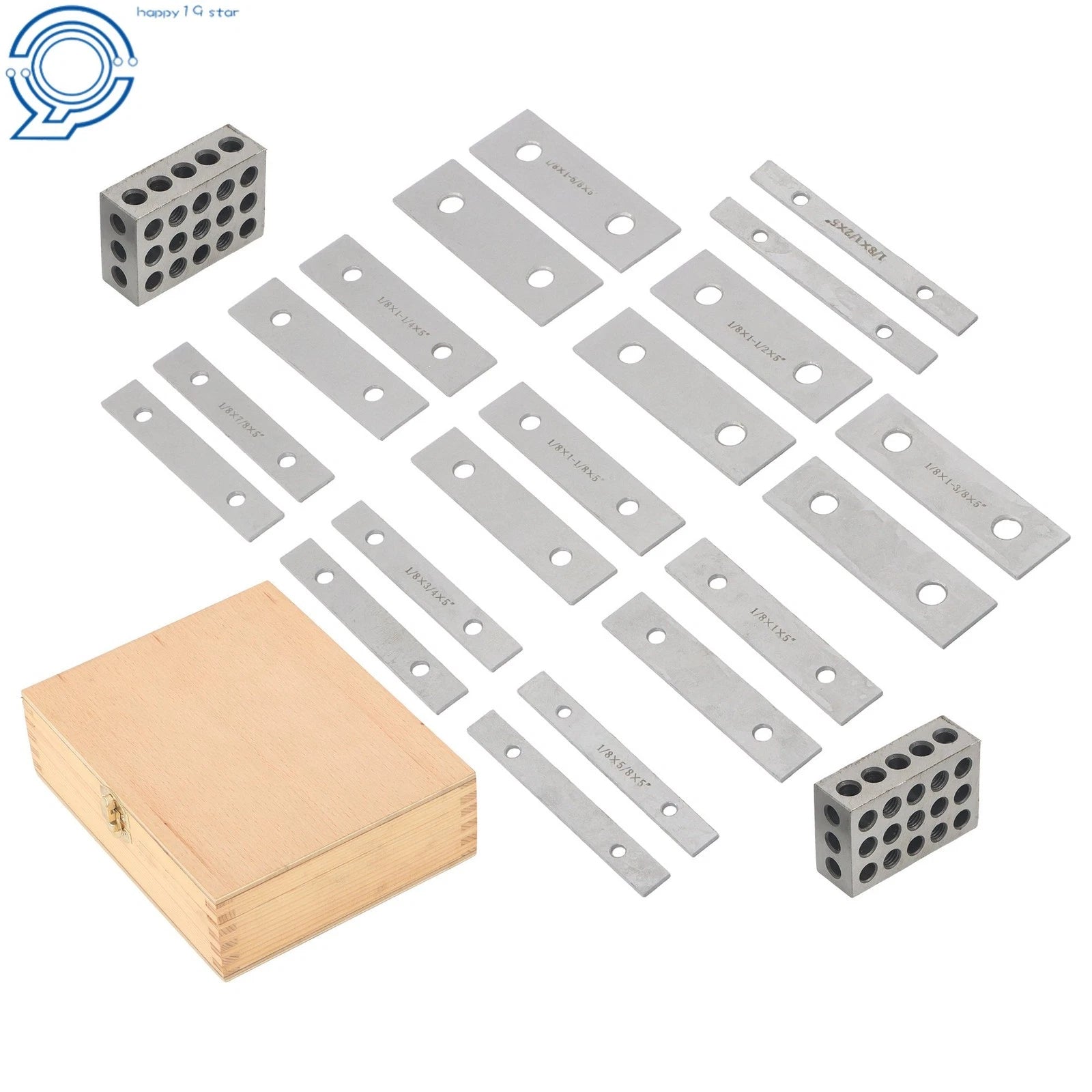 Set of 10 Precision Parallel Blocks for Woodworking (1/8 X 5")