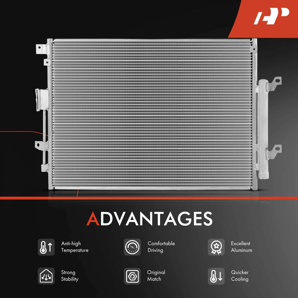 A/C Condenser with Bracket & Receiver Drier for Jeep Cherokee (2014-2021)