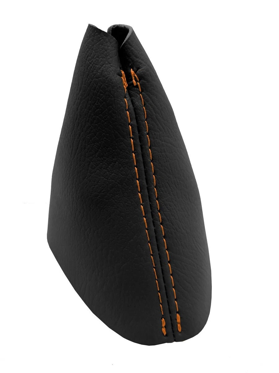 Leather Automatic Shift Boot Cover for Dodge Challenger (2015–2020) Orange Stitch
