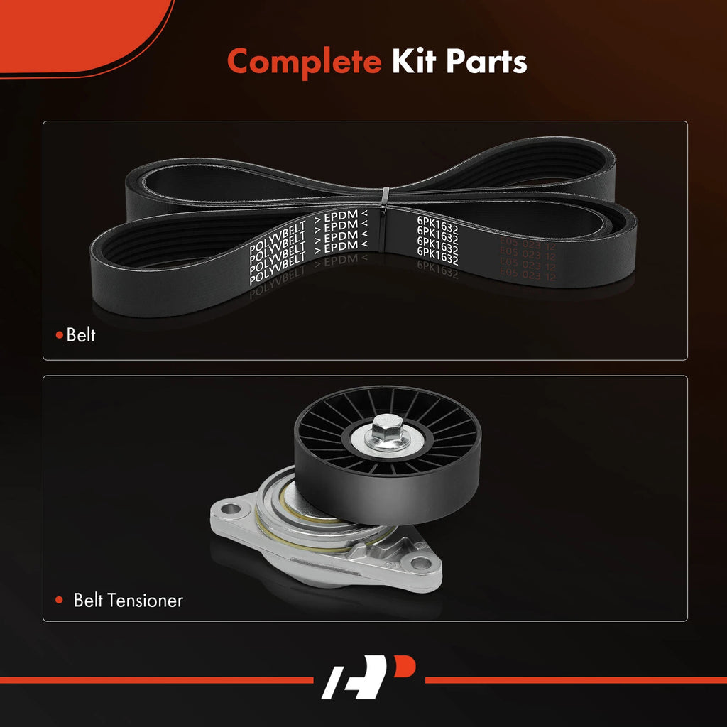 2X Serpentine Belt Drive Component Kit for Chevy Camaro (1995-1997)