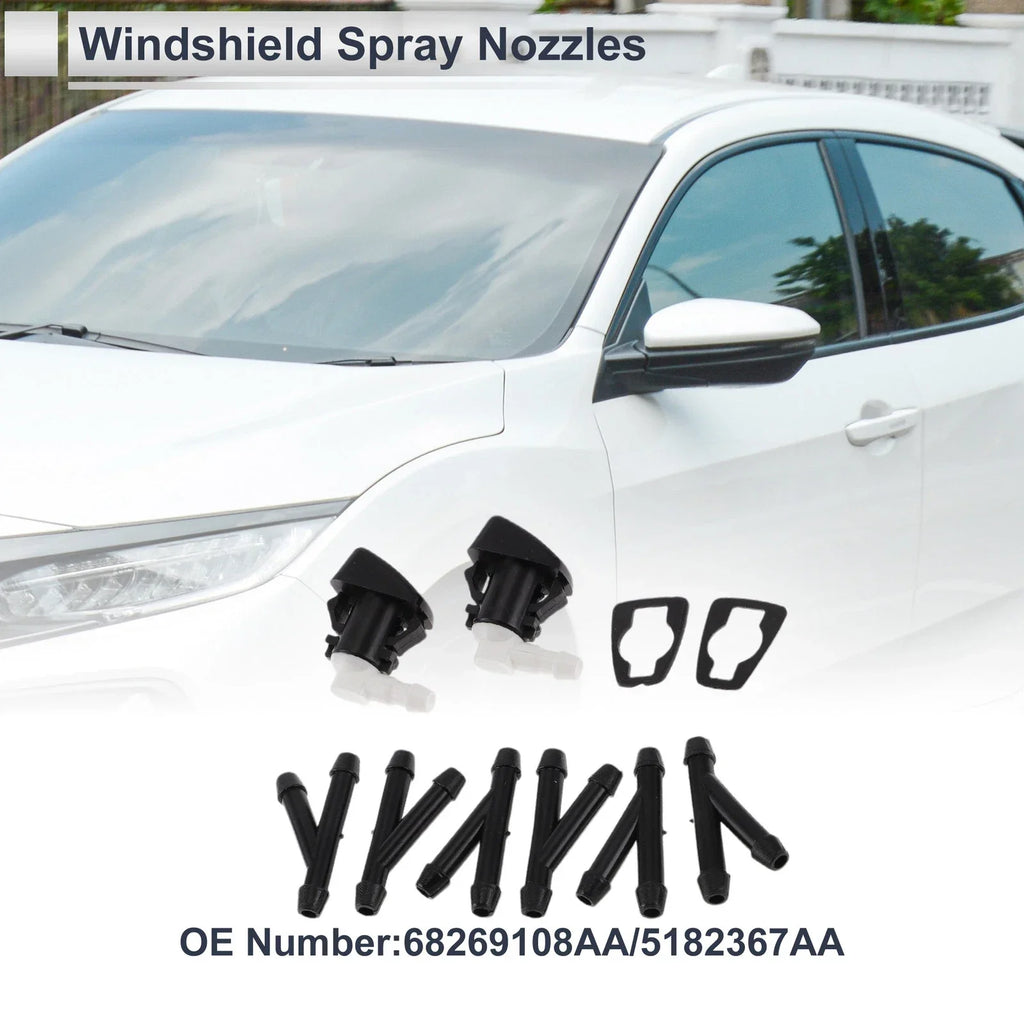 Washer Nozzle & 6 x Hose Connectors for Dodge (2011-2023)