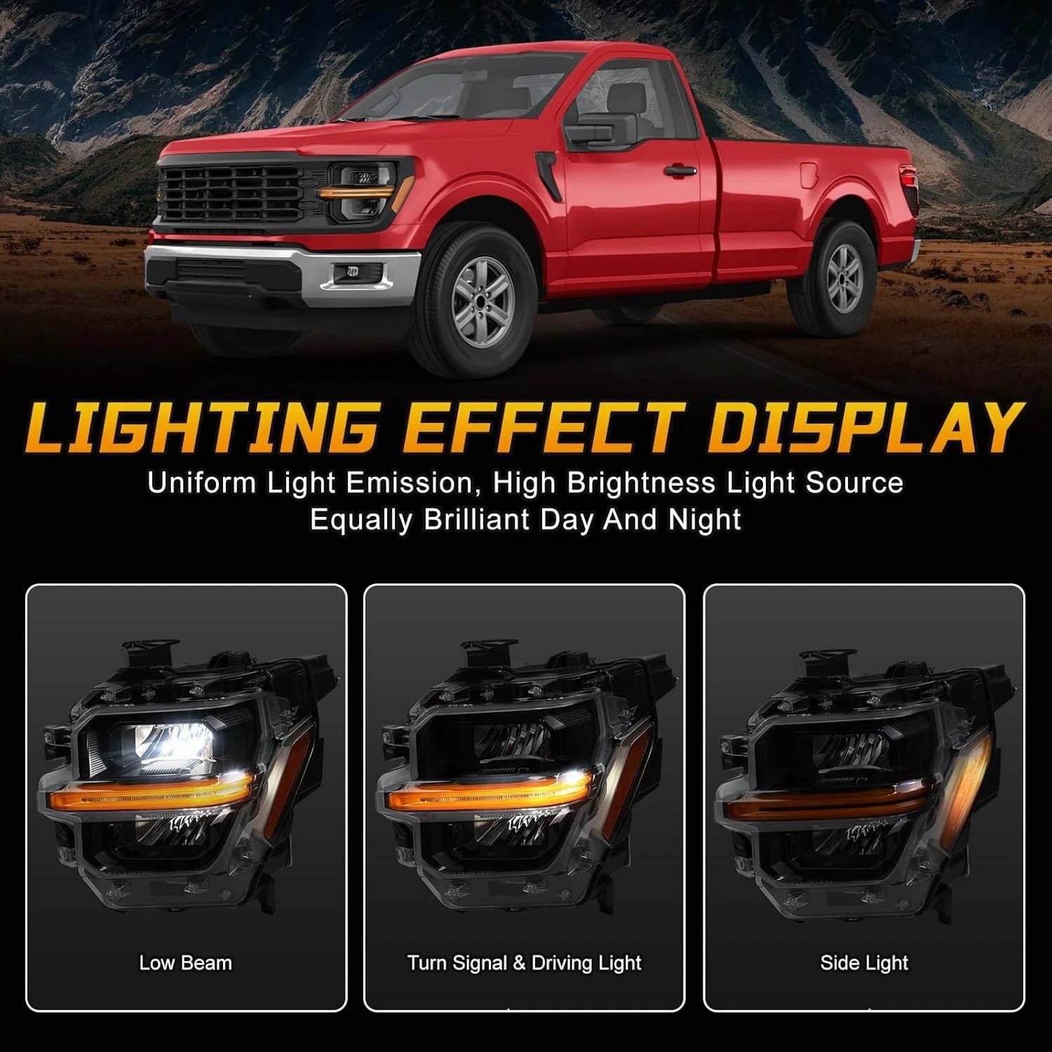 LED Headlight Reflector for Ford F-150 (2024–2025) w/o Module Driver Left