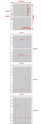 10pcs Standard A5 Binder Sleeves for Photo Album