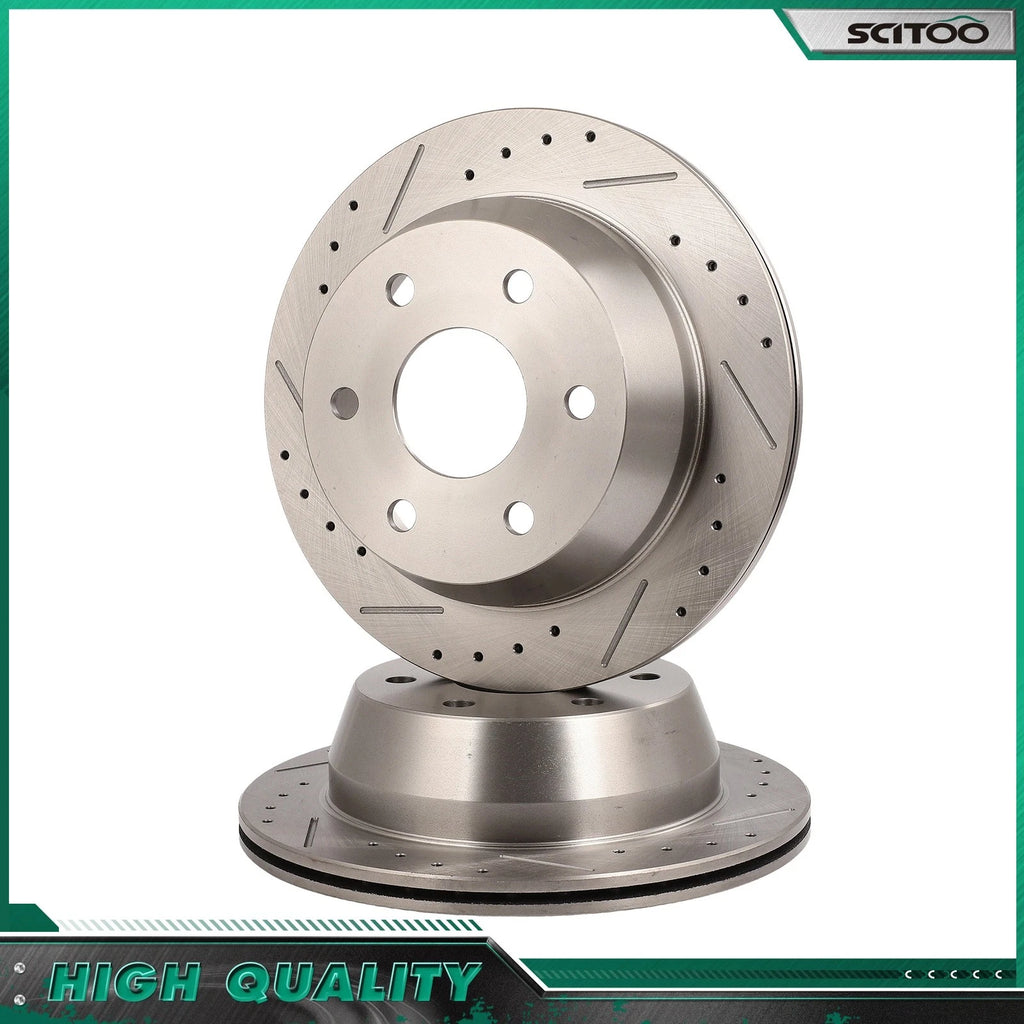 Drilled Slotted Brake Rotors for Chevrolet Astro (2000–2001) GMC Yukon