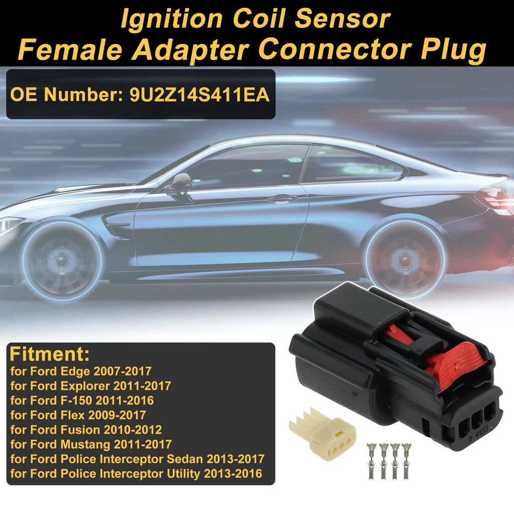 3 Pin Ignition Coil Sensor Connector Plug for Ford Edge (2007–2017)
