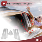 Set of 8 Car Door Pillar Window Trim for Kia Niro (2017–2020) Chrome