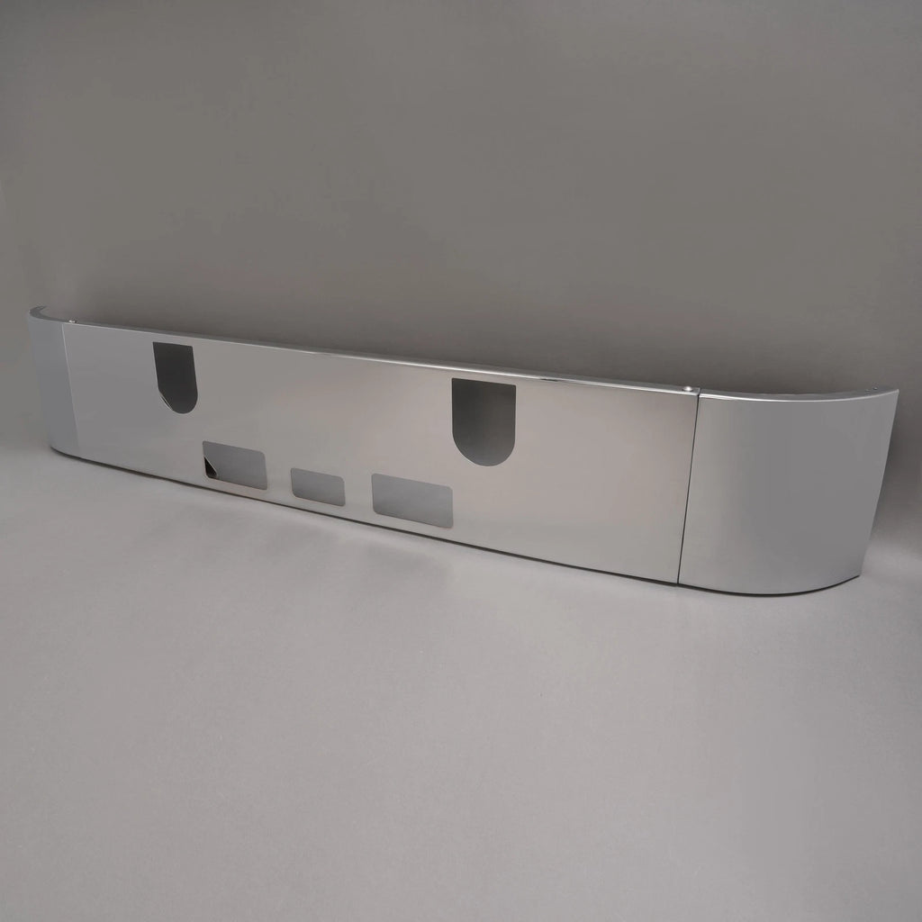 Chrome Front Bumper for Mack CH (1989–2003) with Fog Light Holes