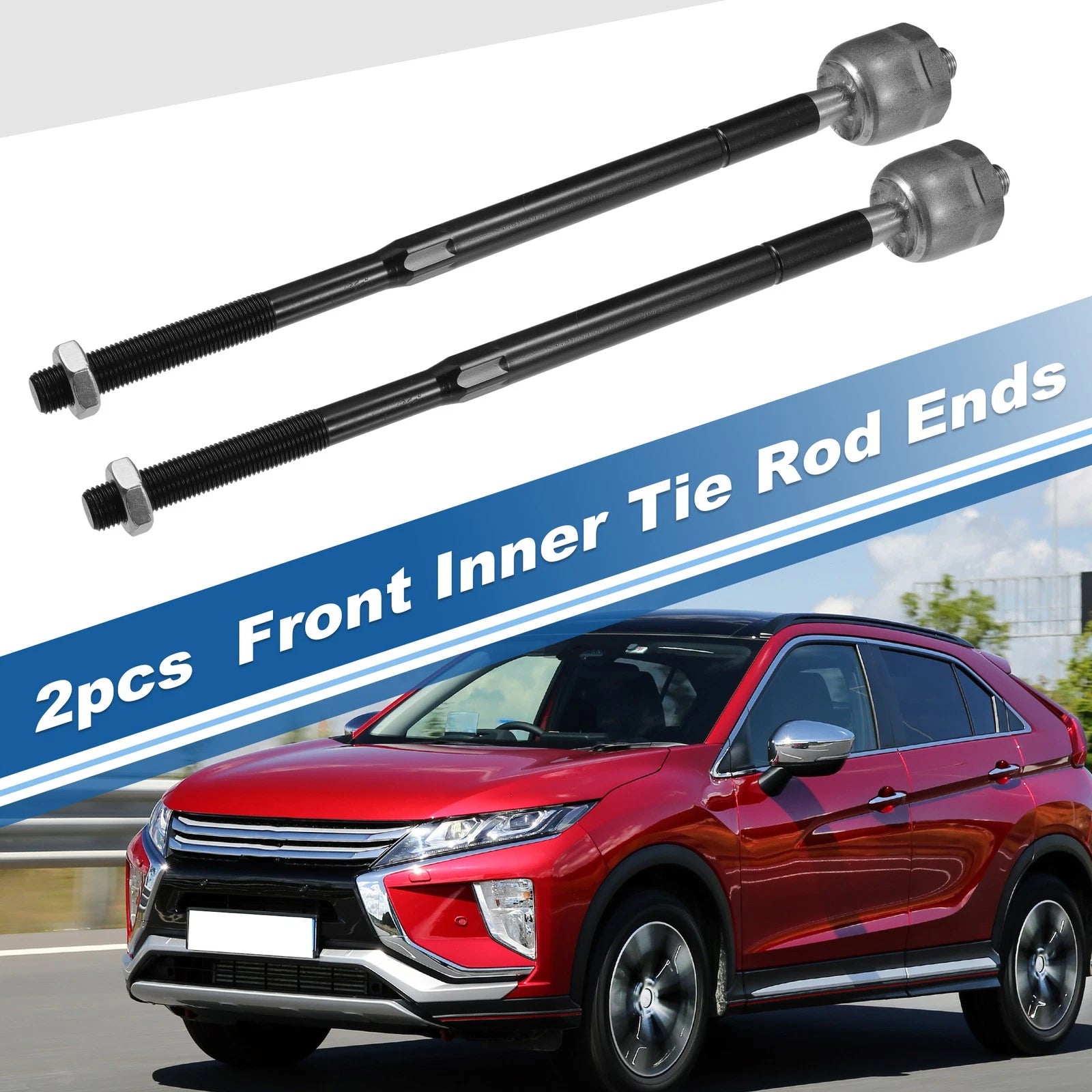 Set of 4 Front Inner Tie Rod End Links for Mitsubishi Outlander (2007–2017)