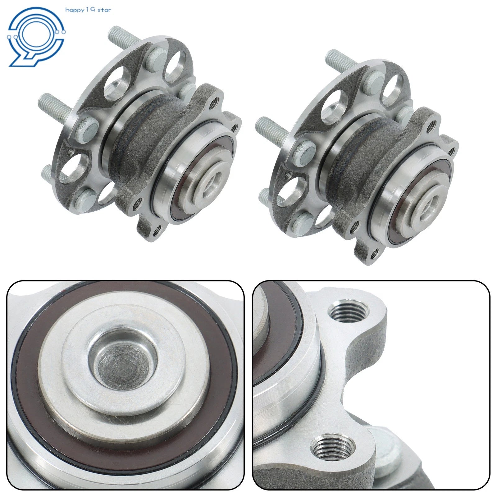 Pair of Rear Wheel Hub Bearings for Honda Accord Hybrid (2005–2007) 512327