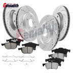 Front & Rear Drilled Rotors + Brake Pads for Mazda 3 (2004–2013)