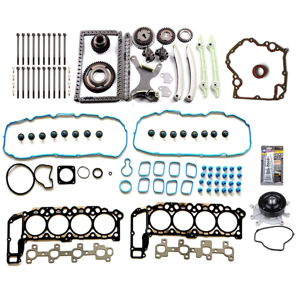 Timing Chain Kit & Head Gasket Bolts Set for Dodge Dakota Jeep (4.7L)