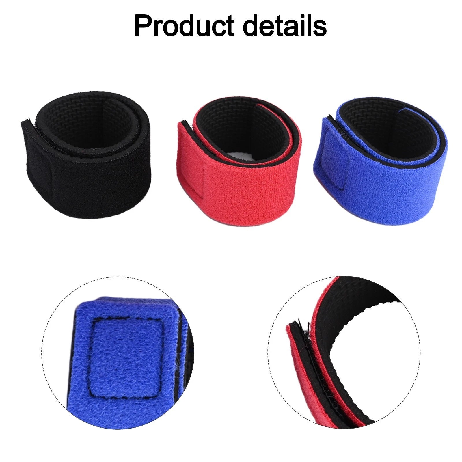 Set of 12 Neoprene Fishing Rod Straps with Self-Attaching Tab