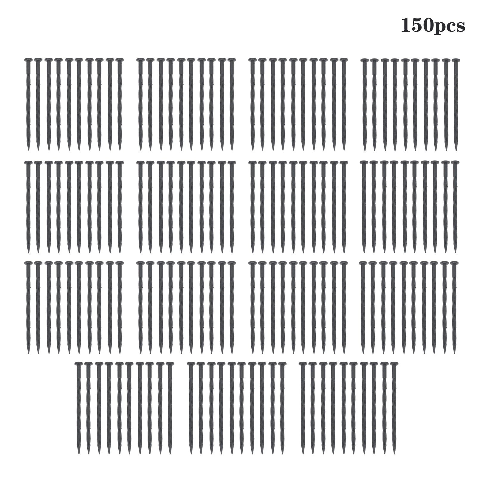 Set of 150 Plastic Garden Stakes for Lawn Edging