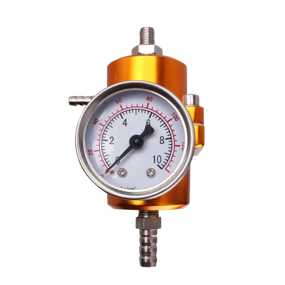 Adjustable Fuel Pressure Regulator for Gold Aluminum (1-140 PSI)