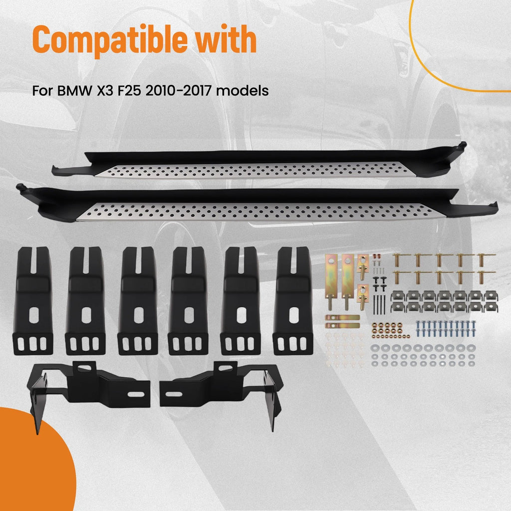 Anti-Slip Step Rails Nerf Bars for BMW X3 F25 (2010–2017) Left & Right