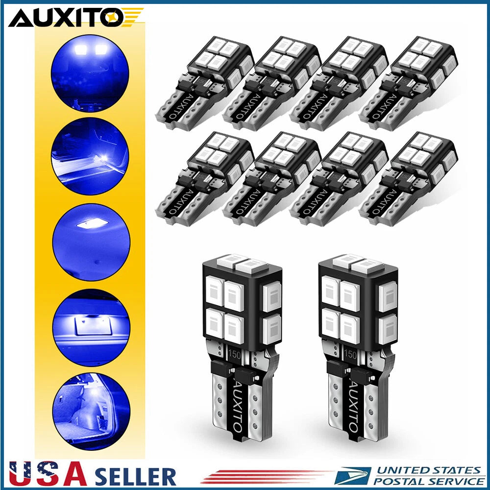 Set of 10 Auxito 8000K LED Parking Light Bulbs for Various Models (YYYY–YYYY)