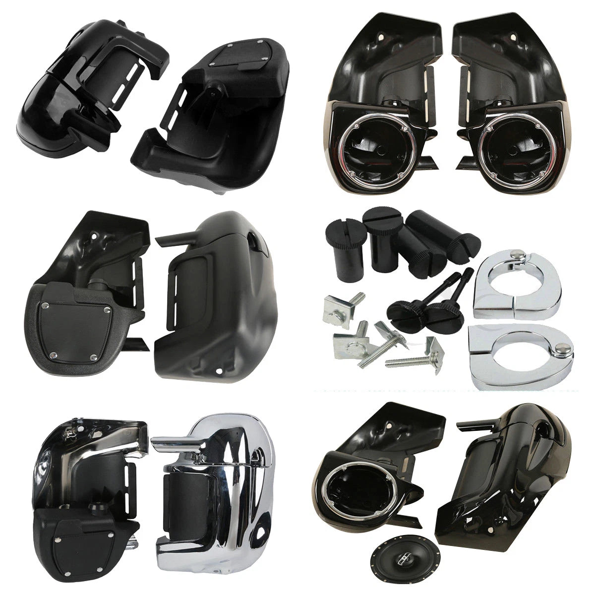 6.5" Speaker Box Pods for Harley Touring Models (1989–2013)
