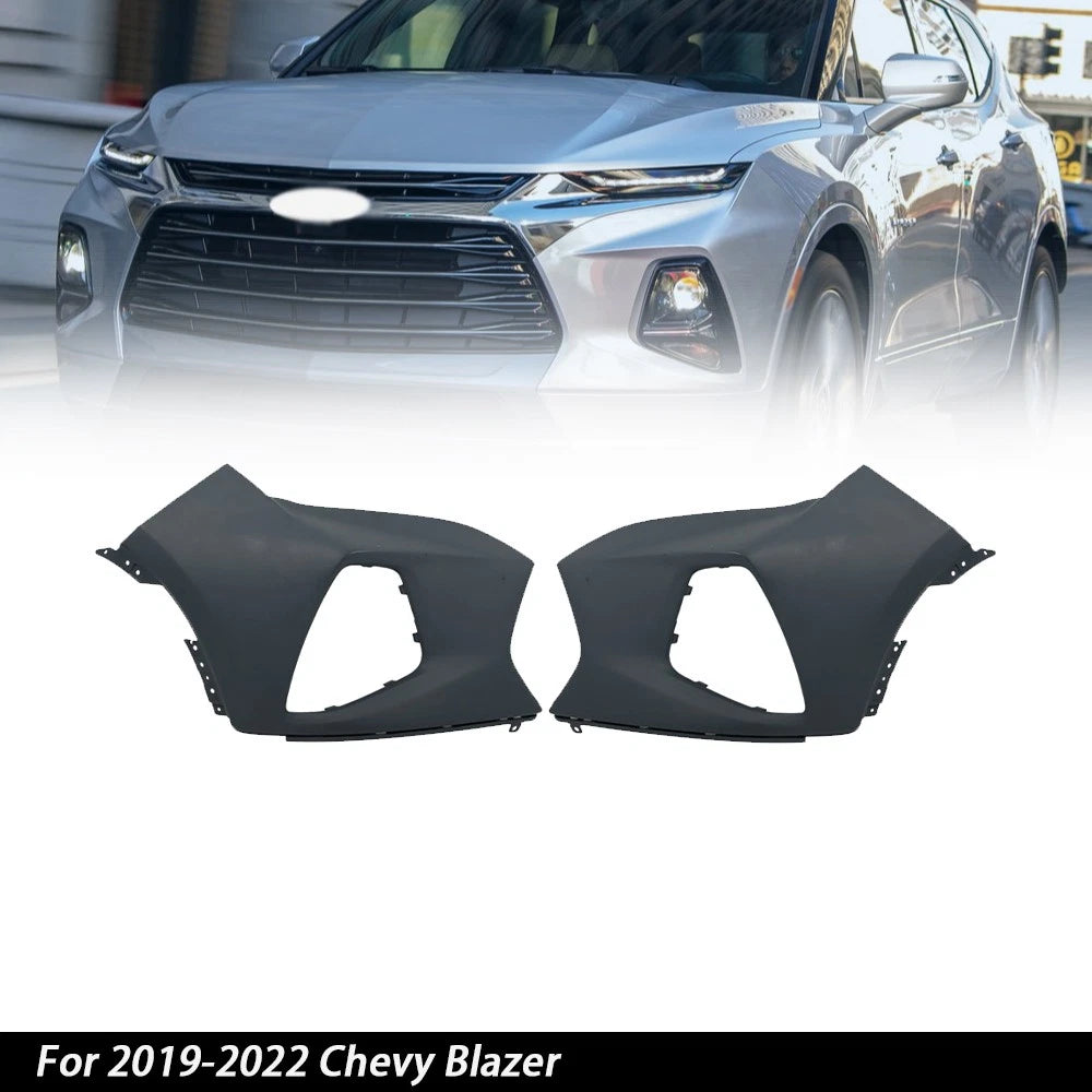 Front Bumper Upper Cover for Chevy Blazer (2019–2022) Pair