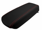 Console Lid Pull Over Cover for Ford Focus (2008–2011) Black Red Stitch
