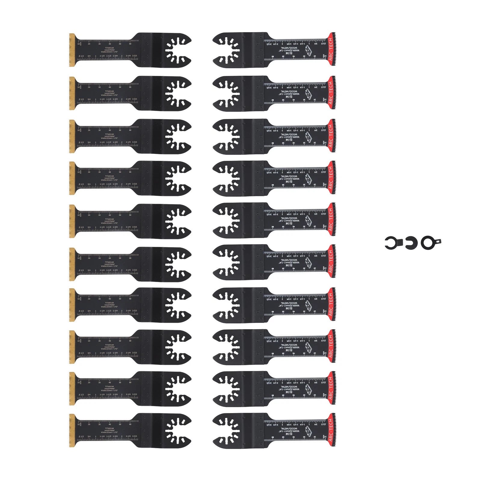 20 Pack Extra Long Titanium Oscillating Saw Blades for Multitools