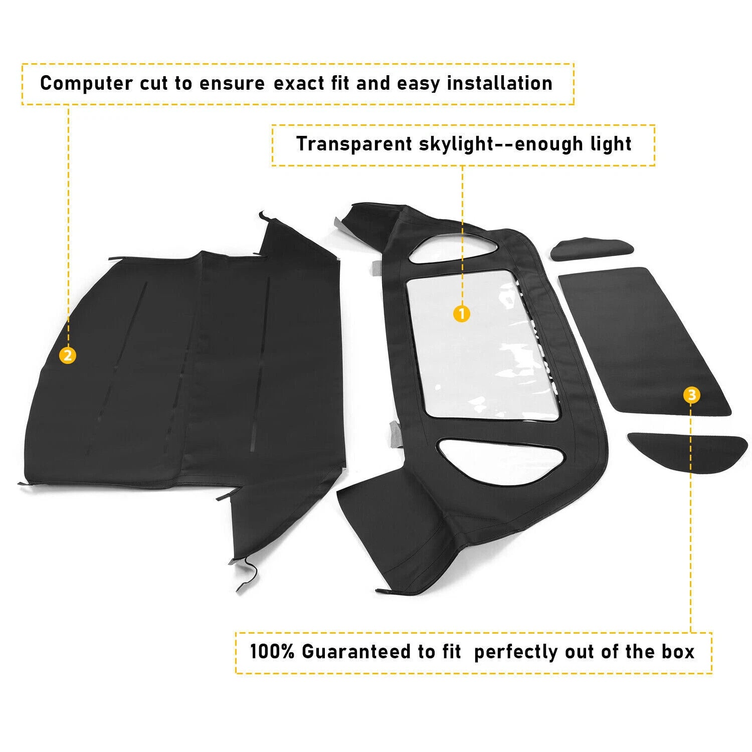Soft Top for Mercedes-Benz R129 SL (1990–2002) with Plastic Window