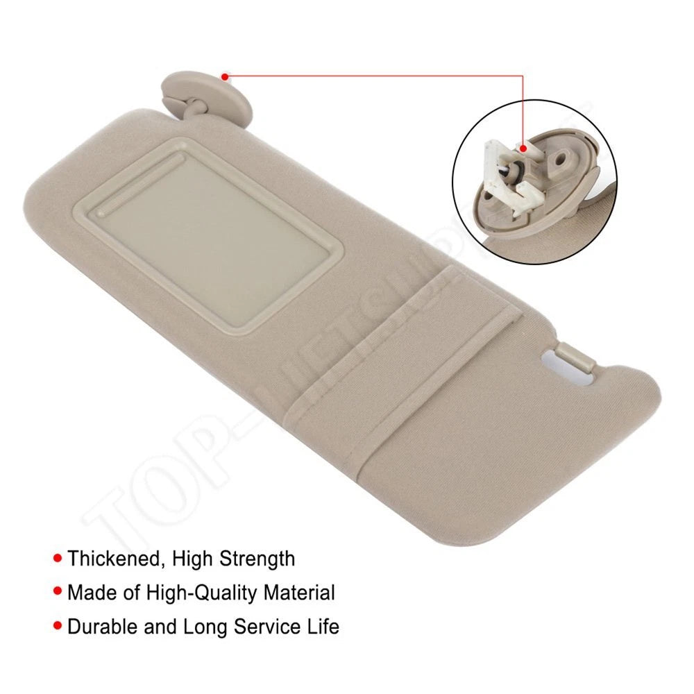 Driver Left Sun Visor for Toyota Venza (2009–2016) Tan Beige Ivory
