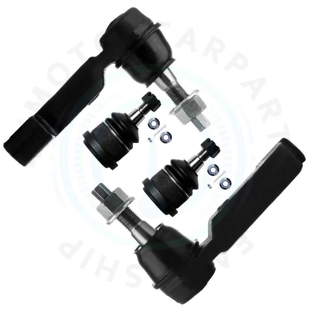 Set of 2 Front Lower Ball Joints & Outer Tie Rod Ends for Jeep Liberty (2005–2007)