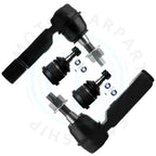 Set of 2 Front Lower Ball Joints & Outer Tie Rod Ends for Jeep Liberty (2005–2007)
