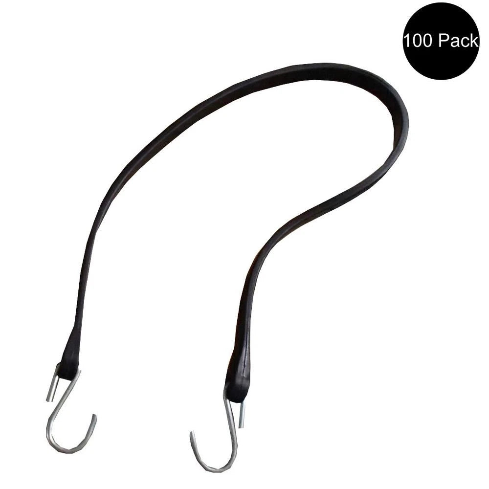 100 Pack 41" Heavy Duty Rubber Tarp Straps Bungee Cords