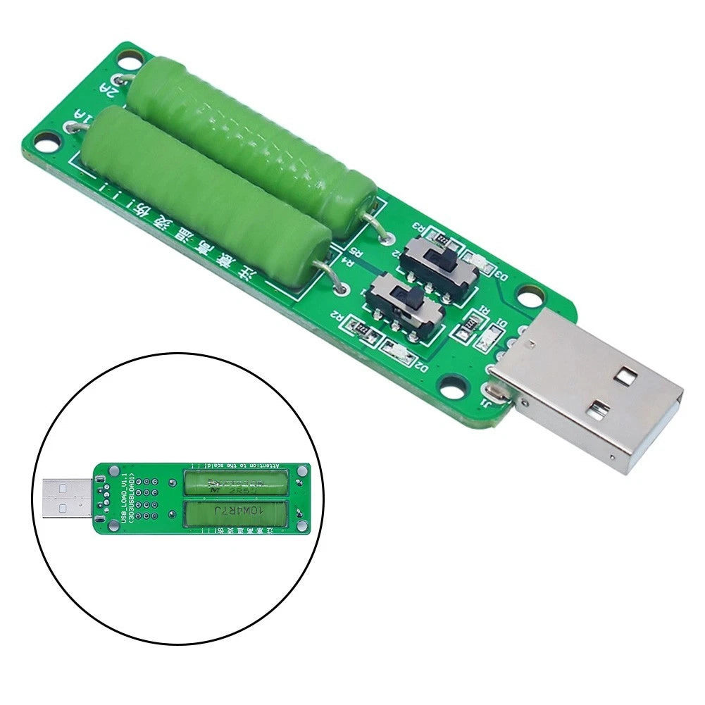 USB 5V Resistor Load Switch with 1A 2A 3A Current Adjustment