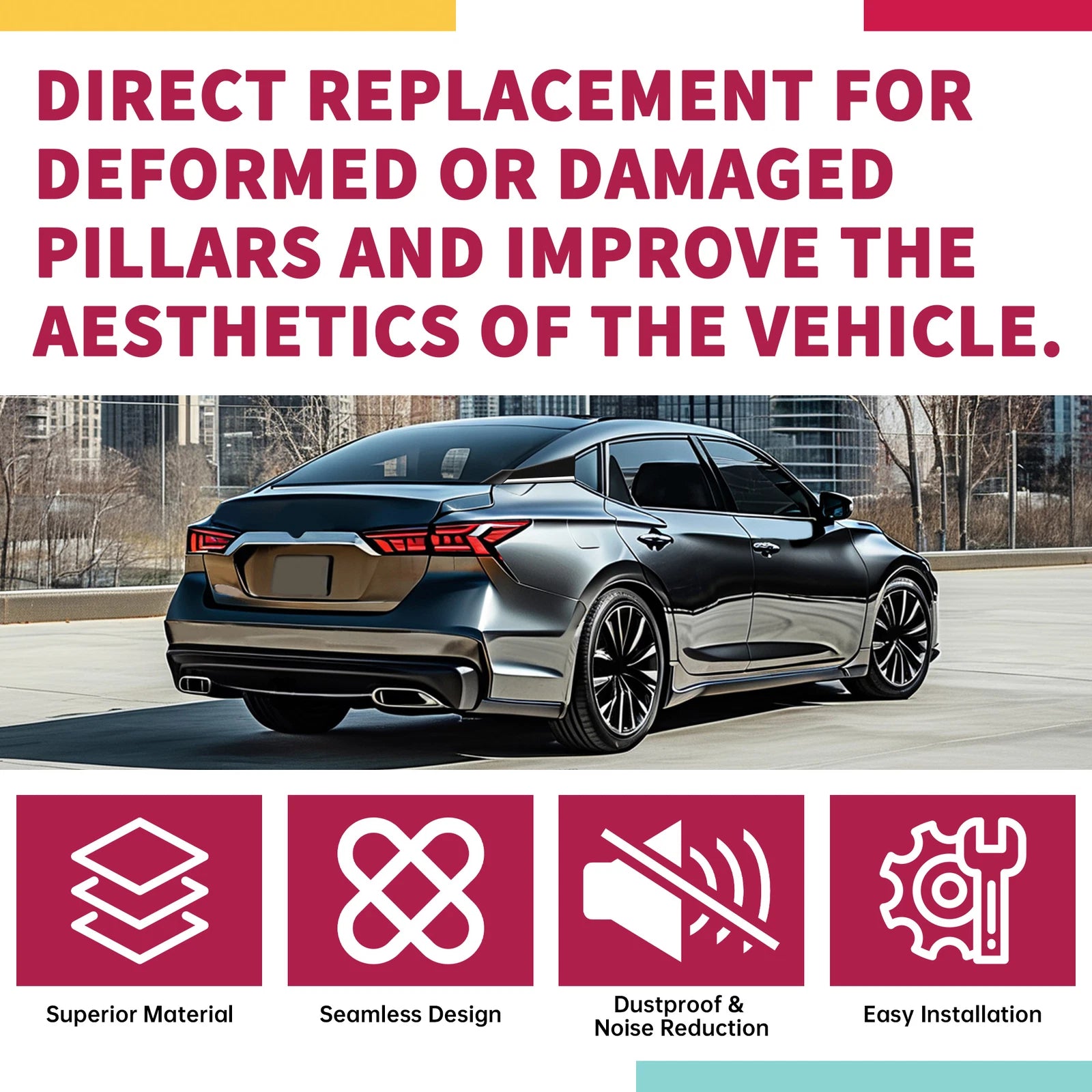 RH Right Rear Pillar Molding Trim for Nissan Maxima (2016–2021)