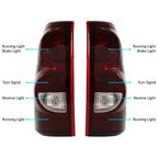 Tail Lights Brake Lamps W/Bulbs for Chevy Silverado 1500 2500 3500 HD (2003–2006)