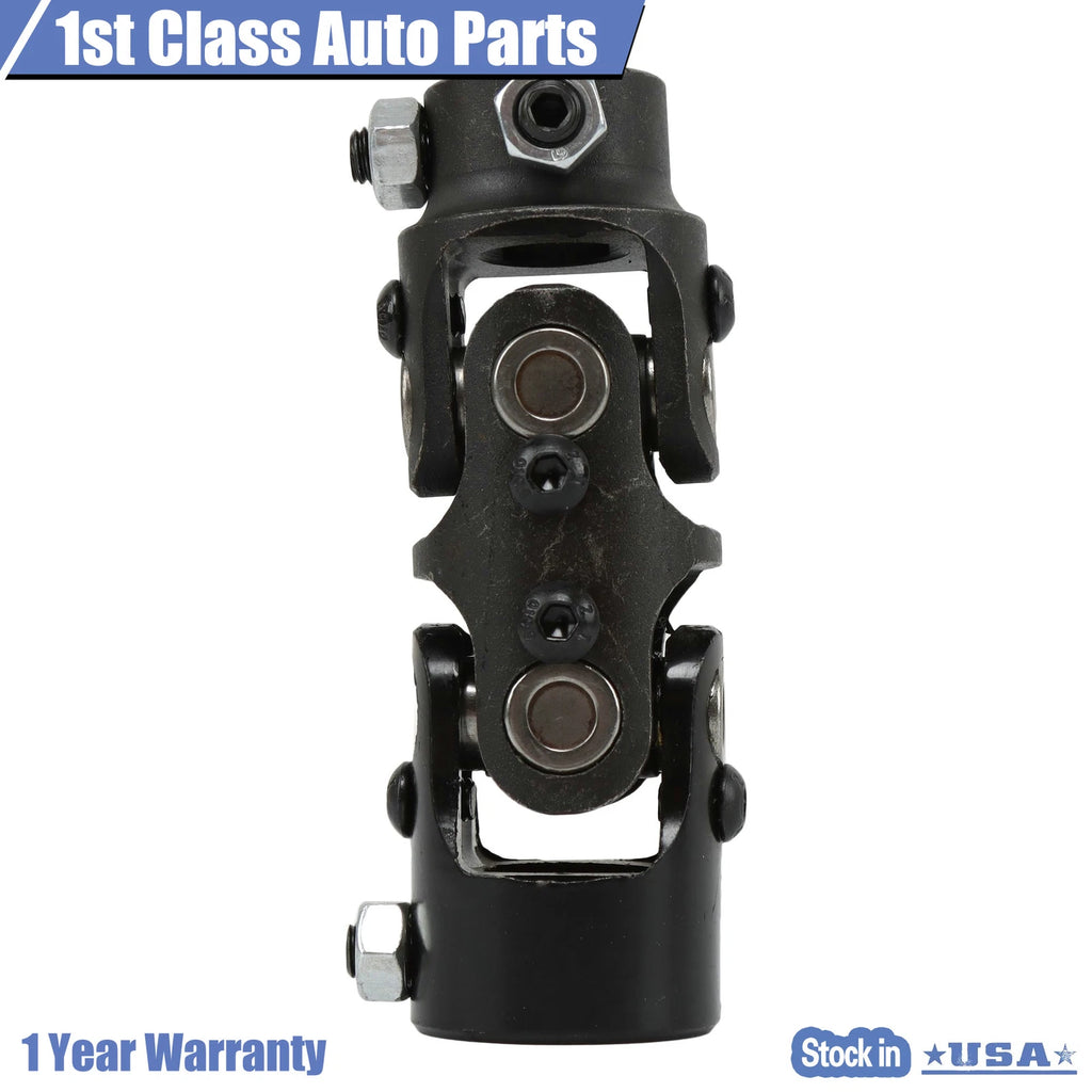 Chrome Double Steering U Joint Coupler for Universal Fit (1" DD x 3/4" DD)