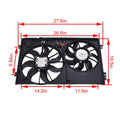 Radiator Condenser Cooling Fan Assembly VW3120100 for Volkswagen Jetta (2005–2015)