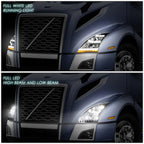 Full LED DRL Sequential Signal Headlight Lamps for Volvo VNL VNR (2018–2024)
