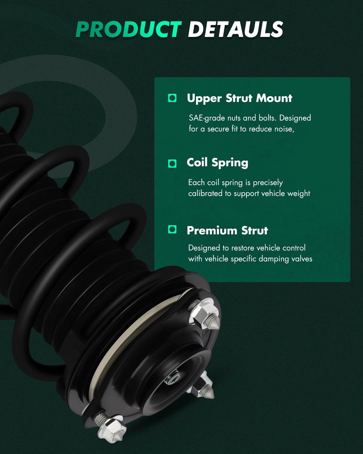 Front Pair Shocks, Struts & Coil Springs for Honda Civic (2012)