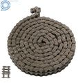 50-2R 5/8 Pitch Duplex Roller Chain for Various Applications (10FT, 2 Master Links)