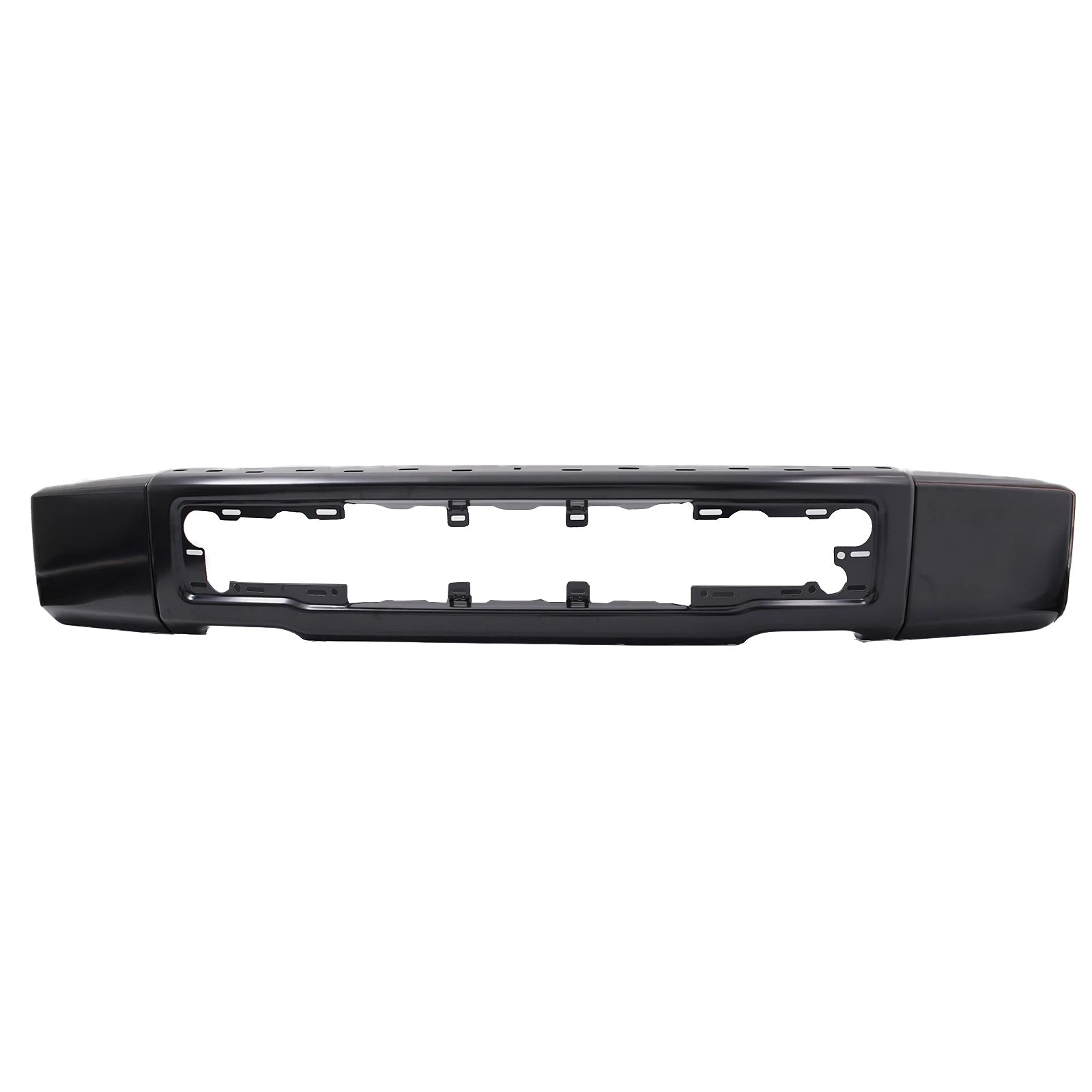 Front Bumper Face Bar for Ford F-150 (2015–2017) W/o Fog Light Holes Black Steel