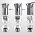 6pcs Collet Chuck Adapters for Router Trimmer (6mm/6.35mm/8mm)